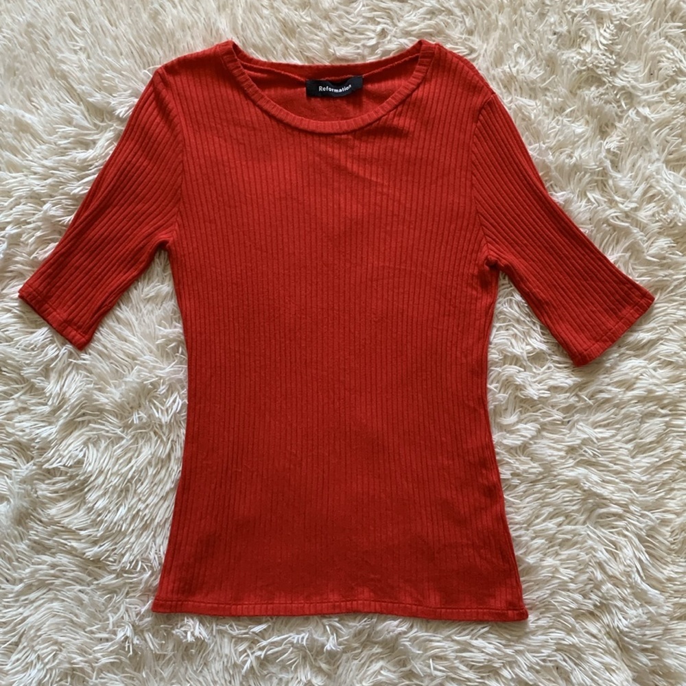 reformation Janine cherry Top size XL - Picture 5 of 8